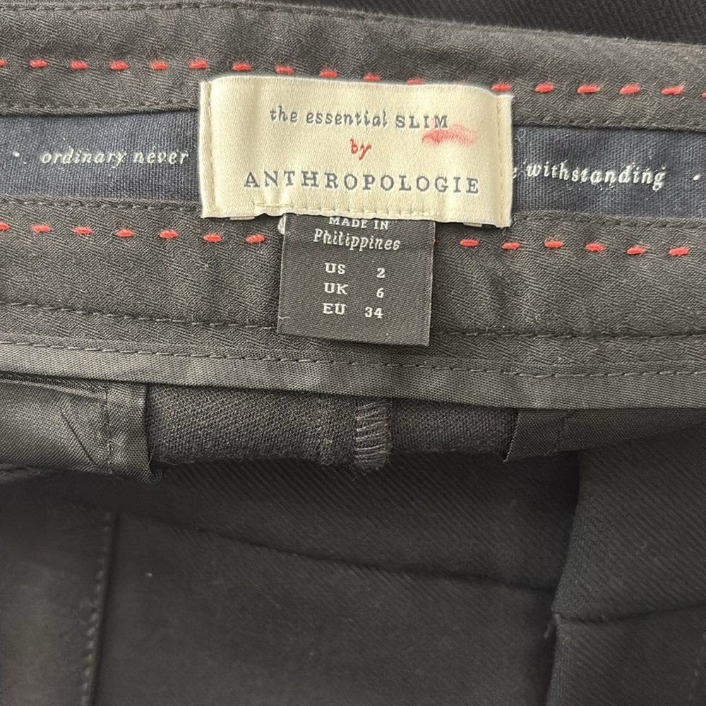 Anthropologie Essential Slim Black Cargo Pants - Picture 3 of 3